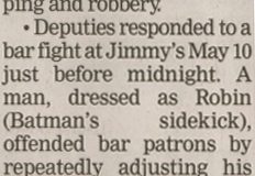 Robin arranja briga por coçar o saco!