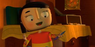 Bruxarias tenta fazer acreditar que uma menina pode voar