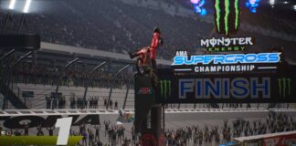 Monster Energy Supercross 25: bagunçado e aleatório Monster Energy Supercross, Milestone, Corrida, Delfos