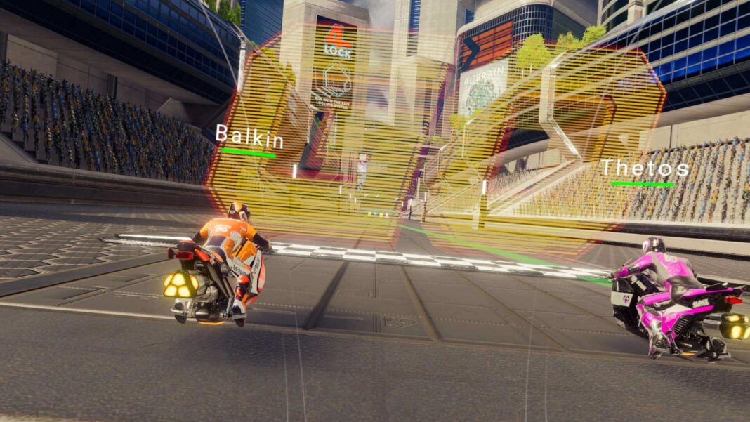 V-Racer Hoverbike, VertexBreakers, PS VR2, Delfos