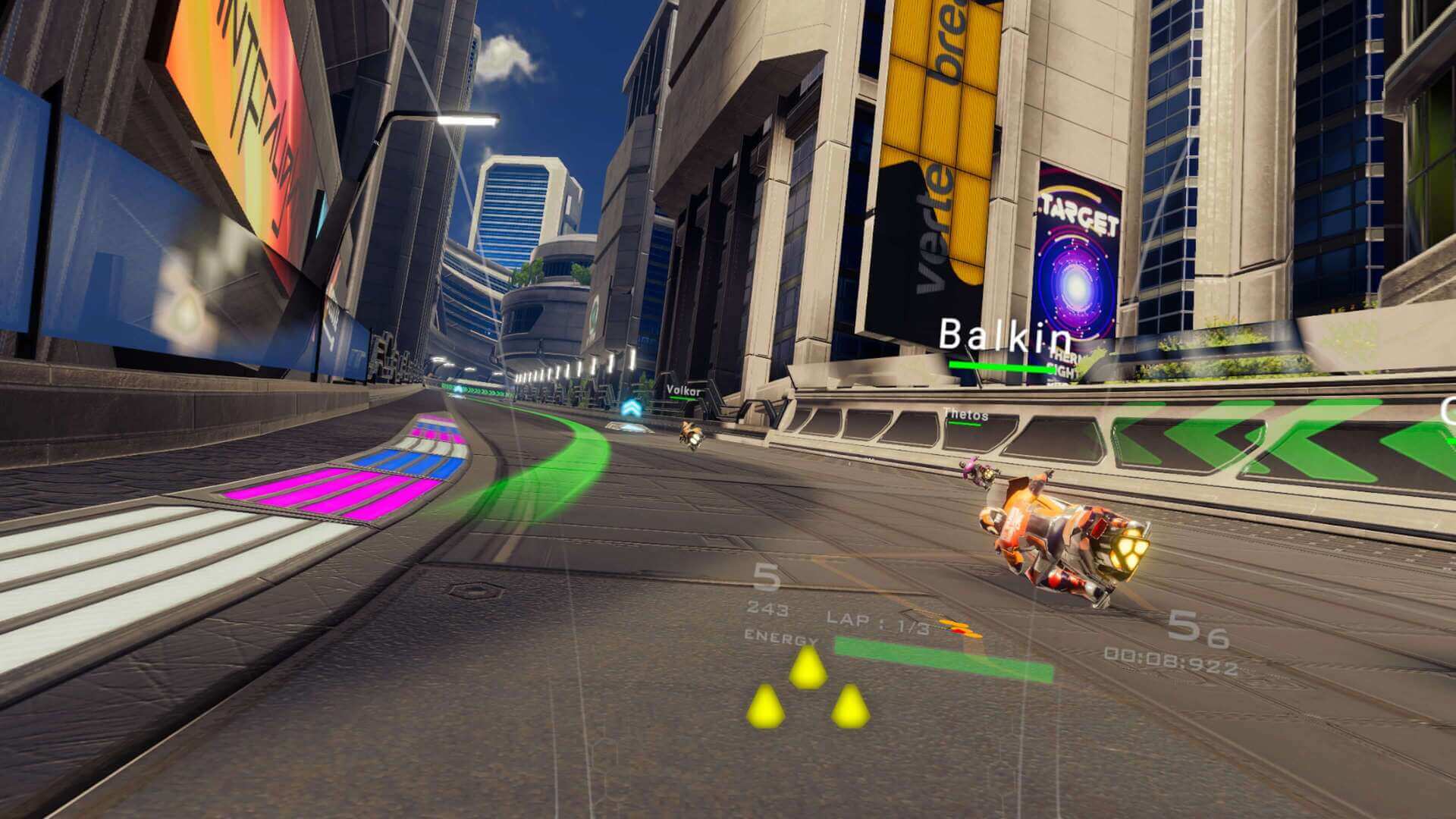 V-Racer Hoverbike, VertexBreakers, PS VR2, Delfos